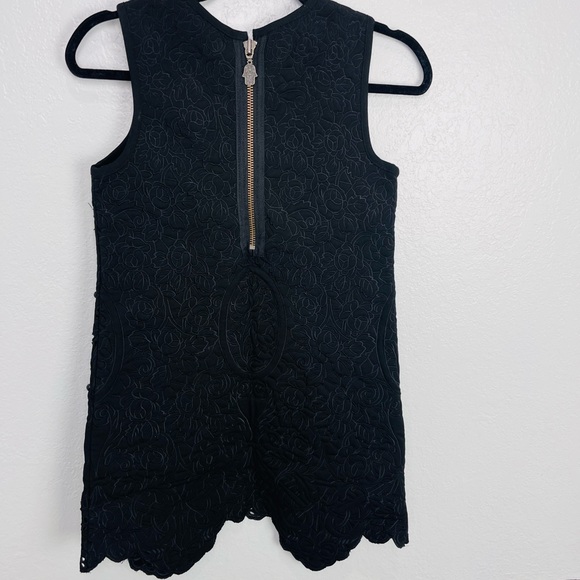 Manoush Black Roses Lace Pearl Mini Dress - Picture 7 of 9